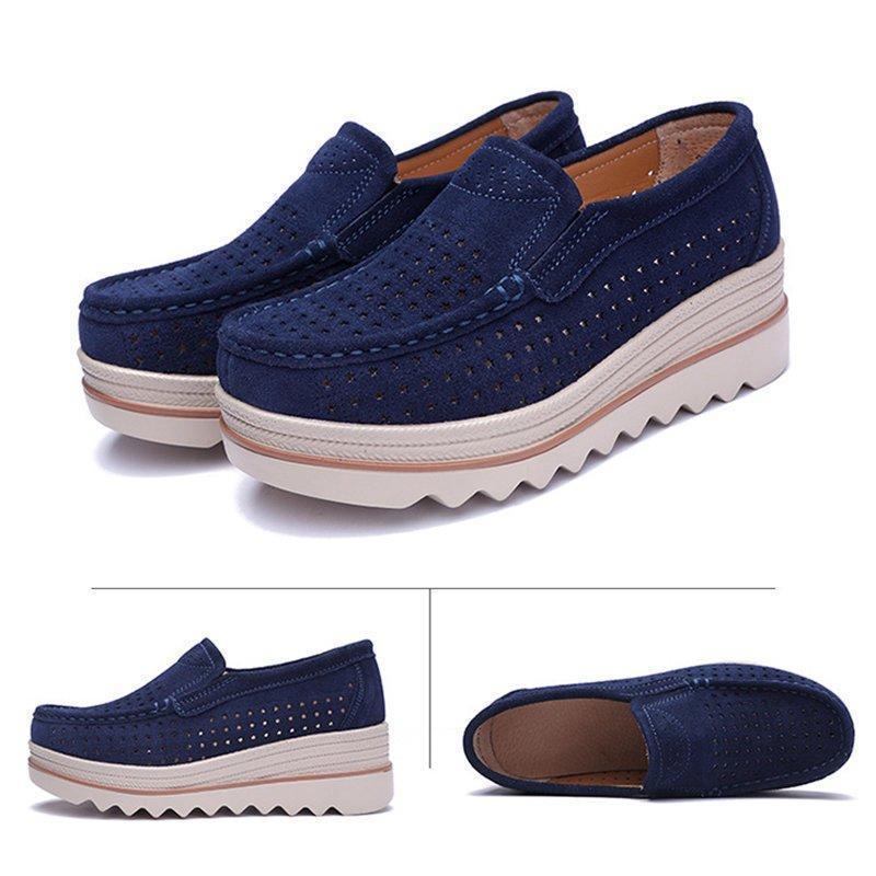 Women Flocking Creepers Casual Comfort Slip Slop Shoes